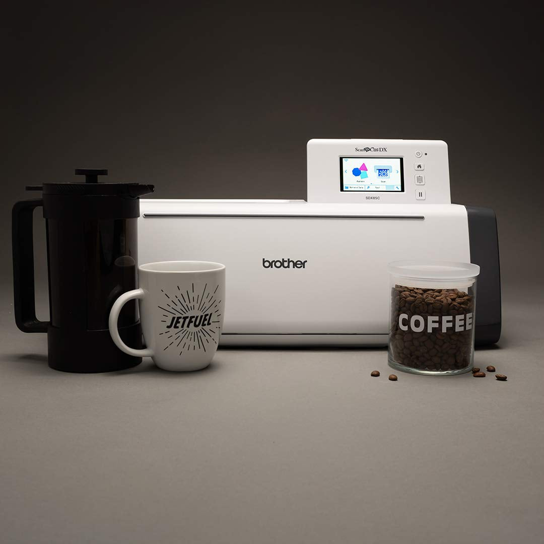 Scanncut SDX85C Electronic DIY Cutting Machine with Scanner, Make Vinyl Wall Art, Appliques, Homemade Cards and More with 251 Included Patterns,Charcoal