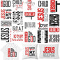 Dazoratix Christian Iron on Transfers - 20 Sheets Jesus Bible Verse DTF Ready to Press Heat Patches Religious Faith Vinyl Stickers Decals for Men T Shirts Clothes Pillow Bag Hat Appliques DIY Crafts