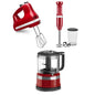 Empire Red Small Appliances Set | Mini Food Processor, Blender & Hand Mixer