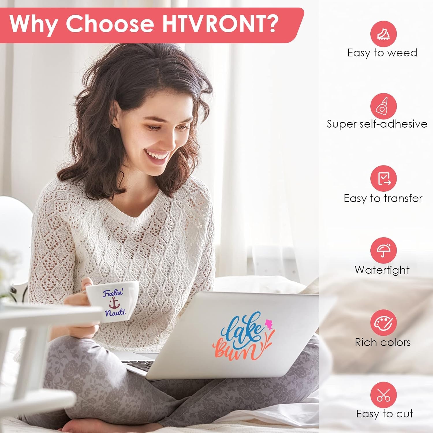 Permanent Vinyl for Cutting Machine-100 Pack 12 "X12 Adhesive Vinyl Sheets Set, 90 Sheets Permanent Bundle & 10 Transfer Tape for Projects and Crafting