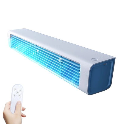 No‑Drill Wall AC Unit Fan, Portable Wireless Air Conditioner Fan, Rechargeable Charging Air Conditioner Fan, 10S Instant Cooling & 3‑Speed for Camping, Kitchen (White)