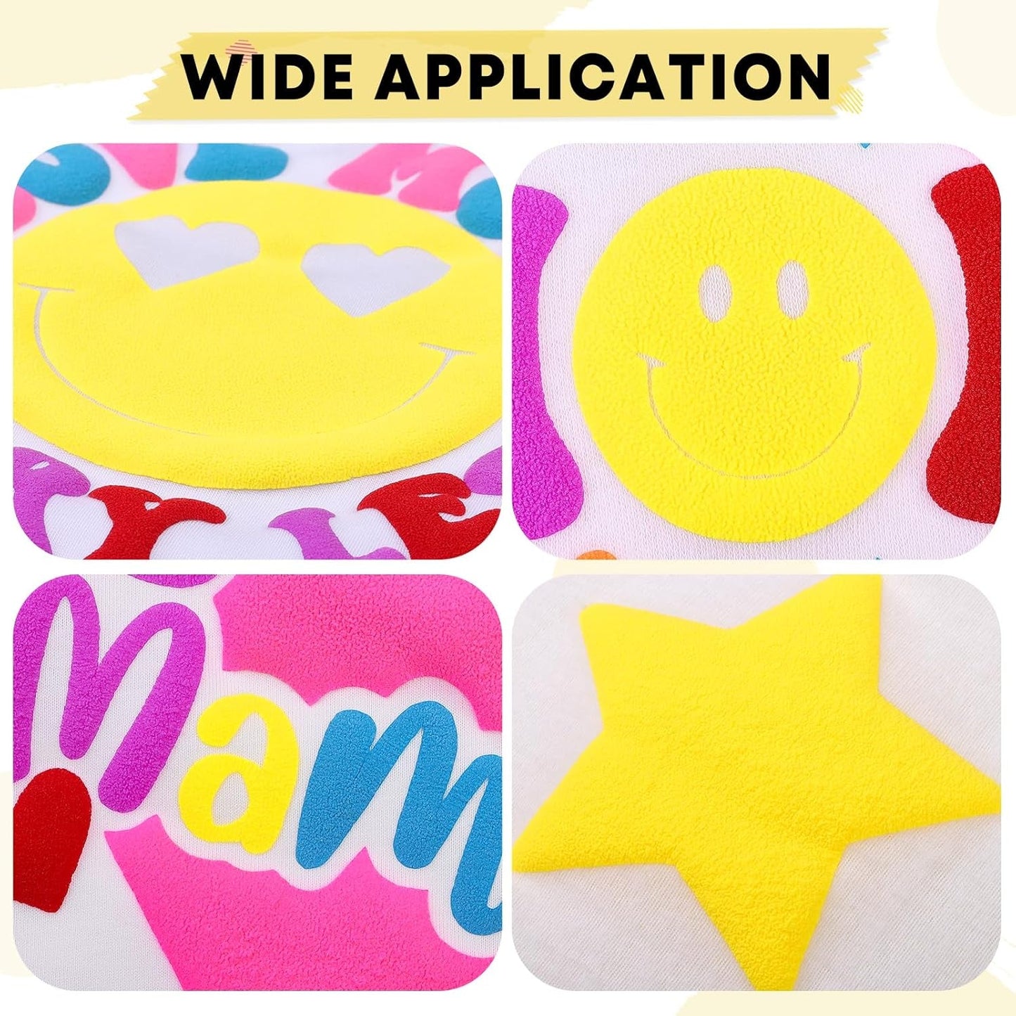 Glow in the Dark Puff HTV Vinyl -12"* 10" 6Pcs Neon Yellow Puffy HTV Iron on Vinyl Puffy Heat Transfer Vinyl for T-Shirts Puff