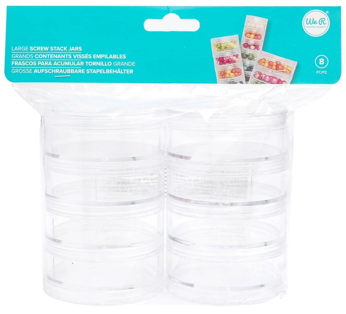 We R Memory Stack Jars Screw Top Large 8Pc