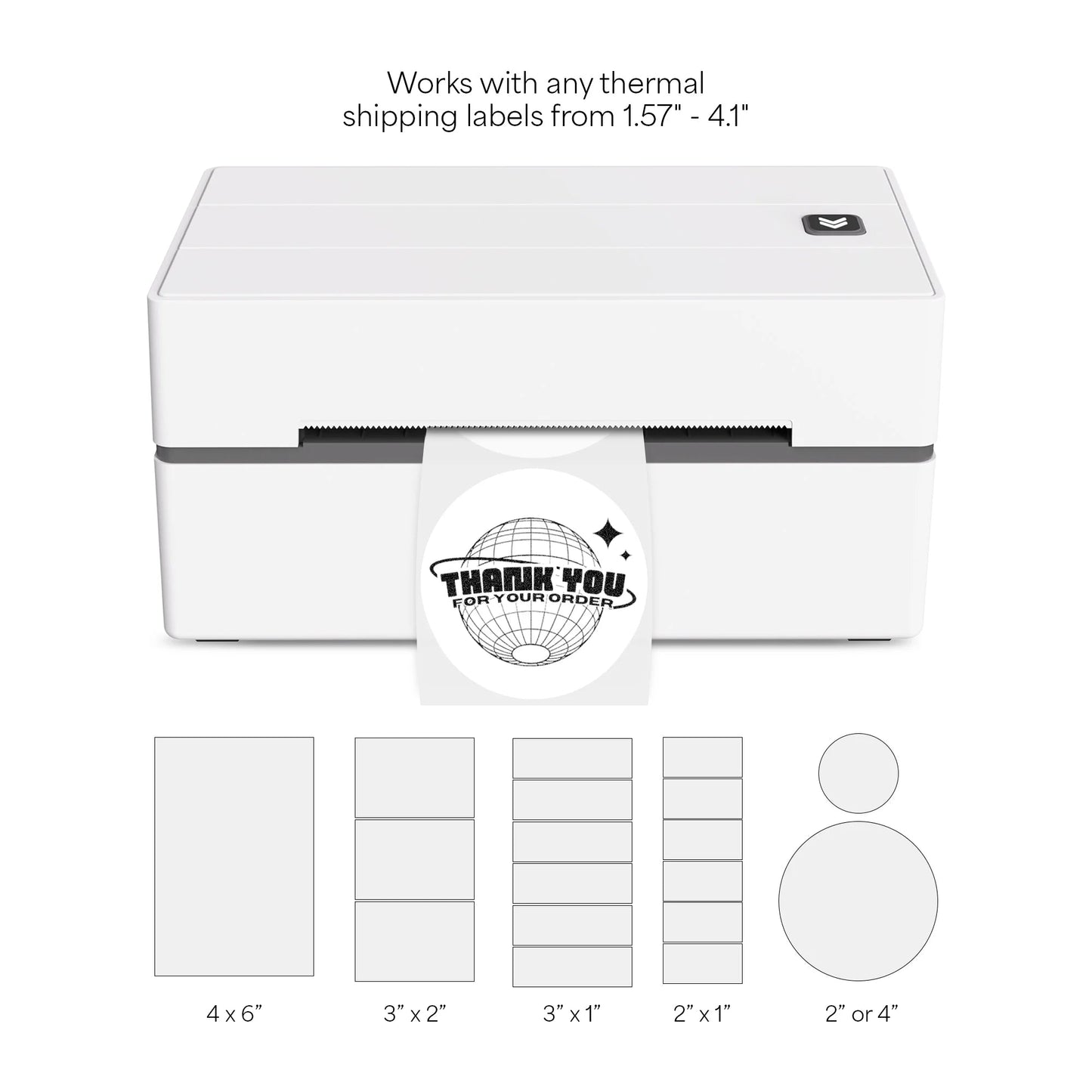 Bluetooth Thermal 4X6 Shipping Label Printer Bundle for Packages & Small Business - Android, Ios & Windows Compatible