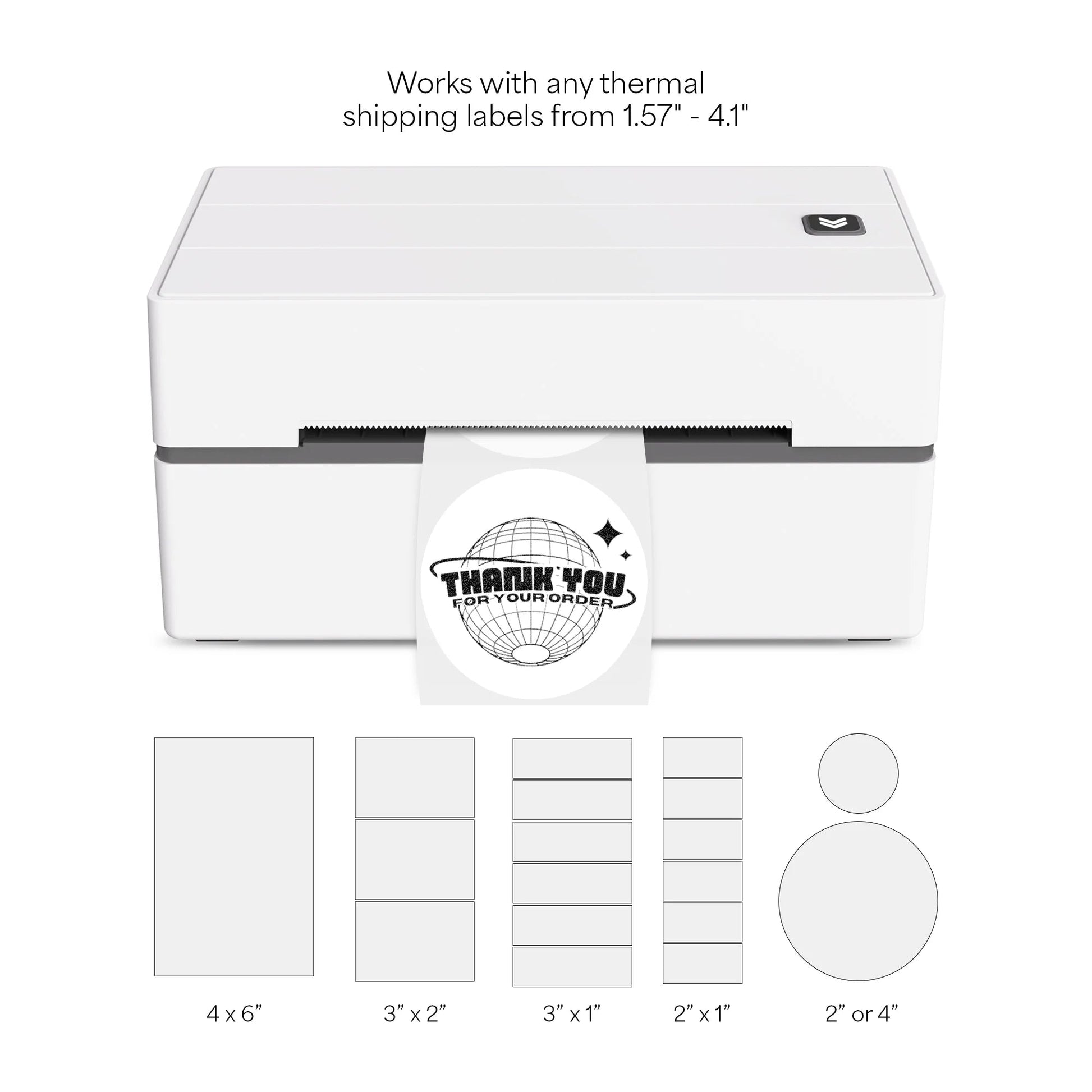 Bluetooth Thermal 4X6 Shipping Label Printer Bundle for Packages & Small Business - Android, Ios & Windows Compatible