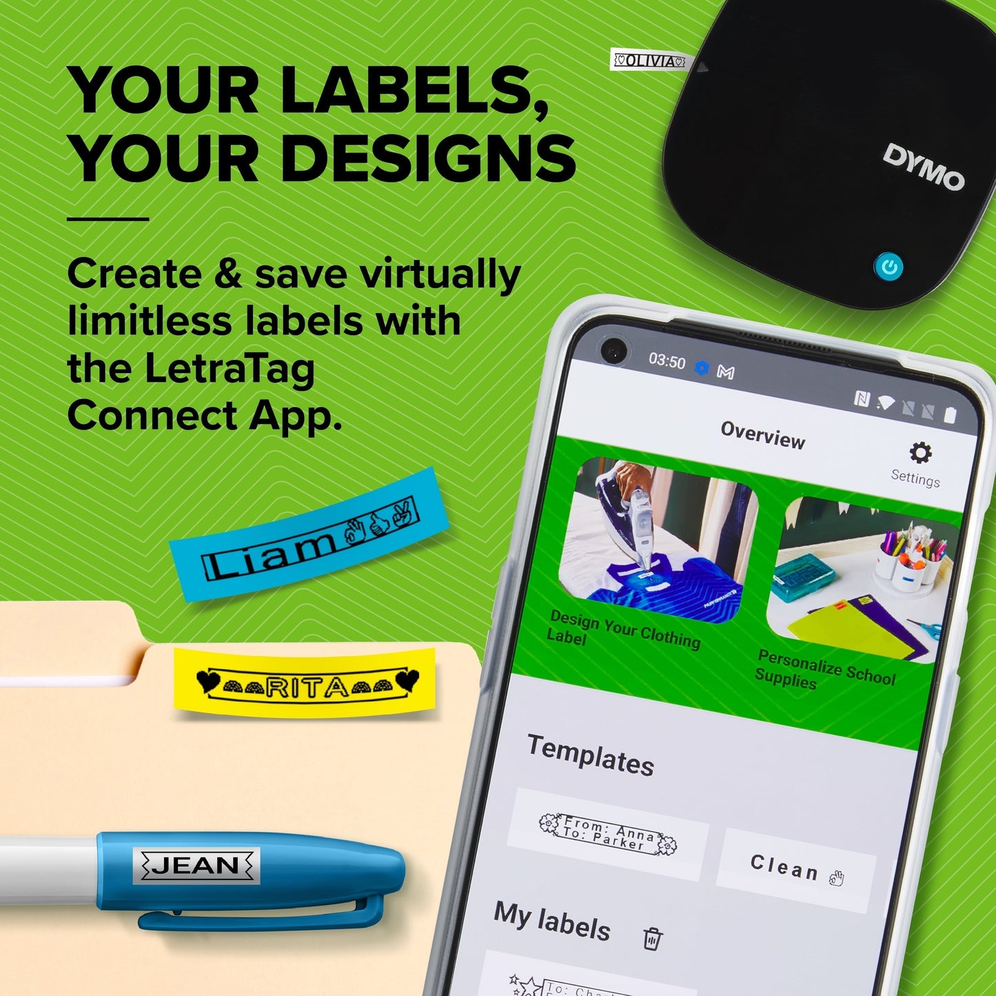 Letratag 200 Bluetooth Label Maker, Includes 1 White Paper Label Tape, 1 Count