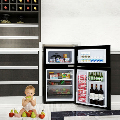 Refrigerator Small Freezer Cooler Fridge Compact 3.2 Cu Ft. Unit, Black