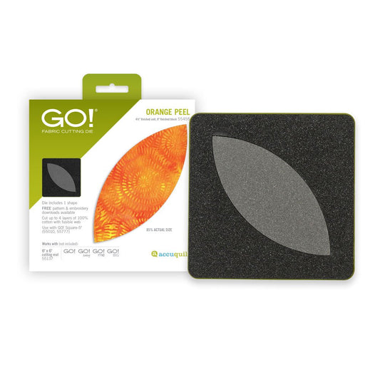 GO! Orange Peel-4-1/2" X 4-1/2" Fabric Cutting Applique Die