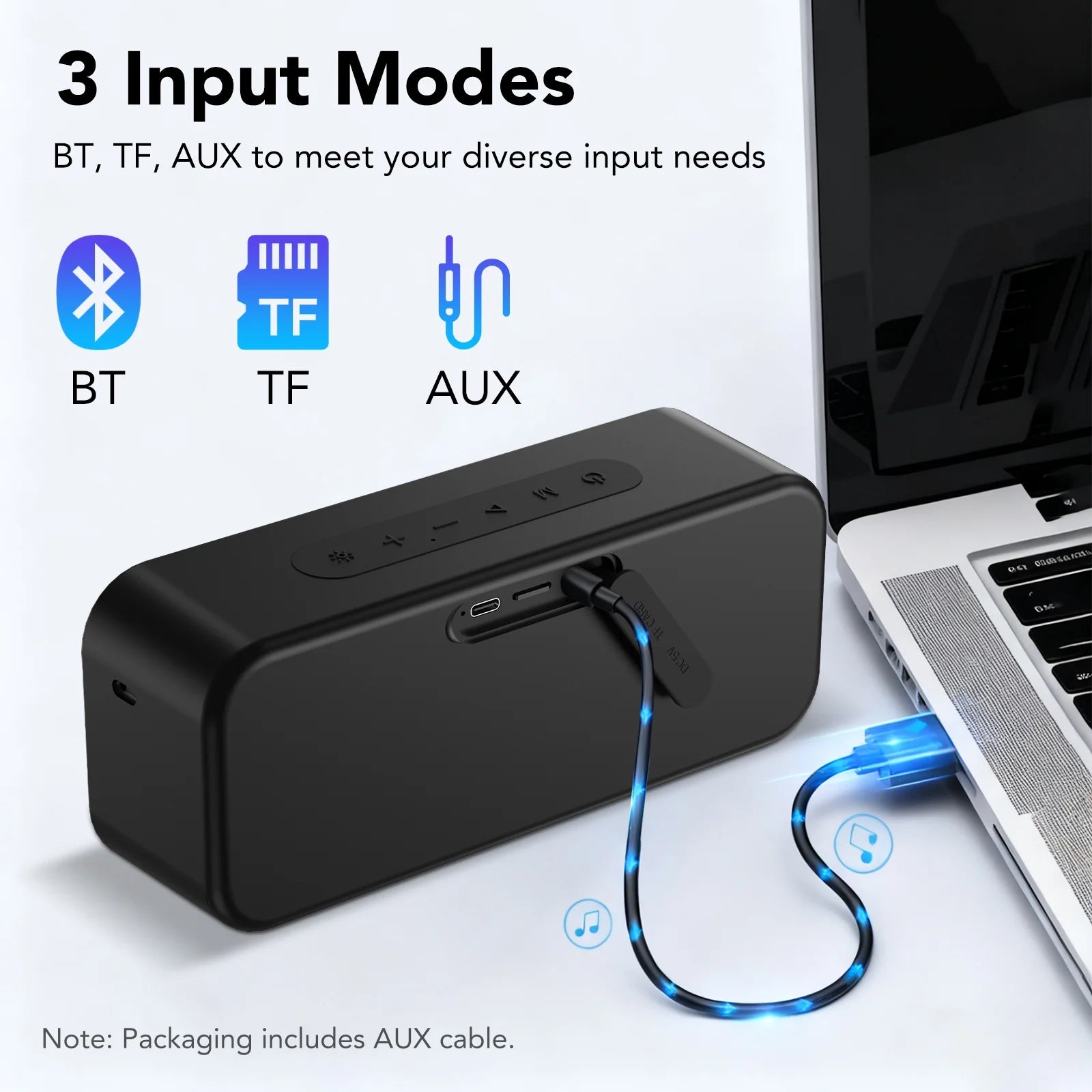 Portable Bluetooth Speaker IP7 Waterproof, 40W Loud Sound Wireless Ultra Bluetooth Speaker, 30H Playtime, Deep Bass, Colorful LED Lights, BT5.4, Suitable for Home/Party/Outdoor/Beach/Gift Black