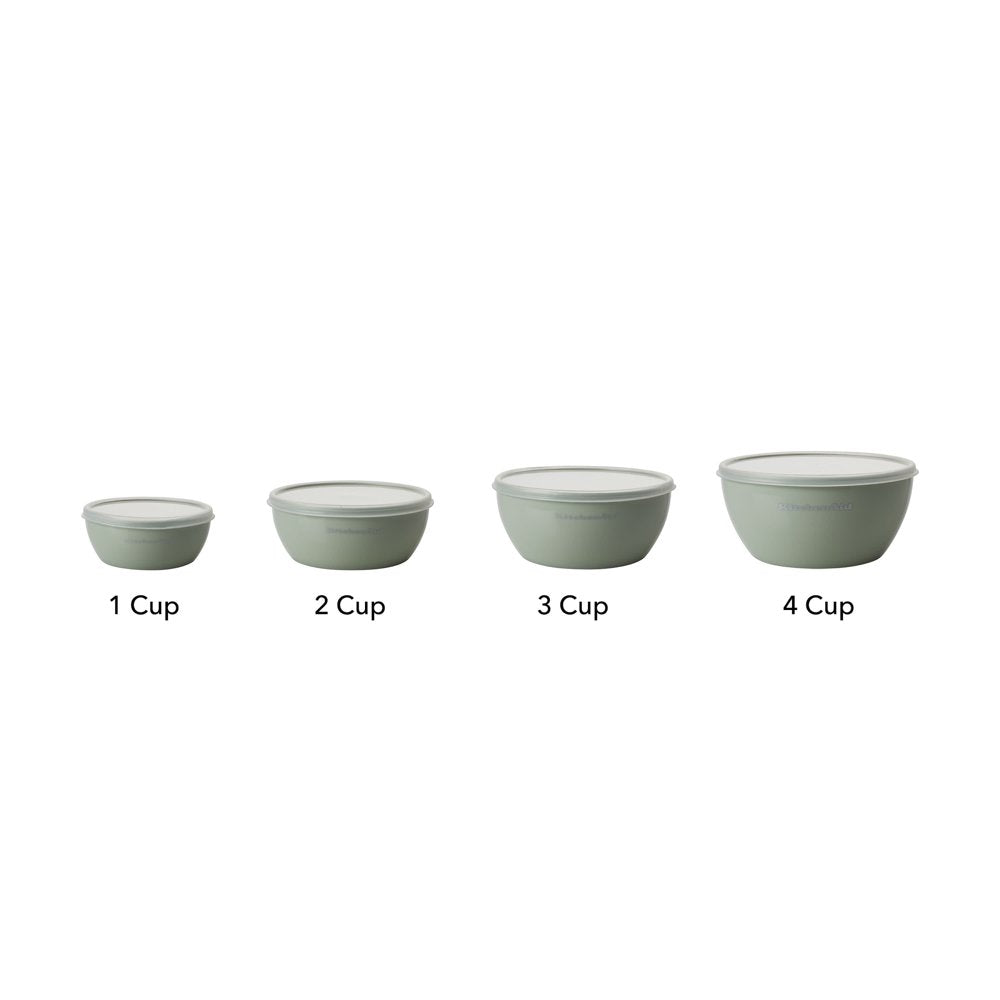 4-Piece Prep Bowl Set with Lids in Pistachio and Assorted Sizes