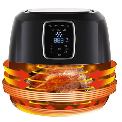 Air Fryer 1800 Watts with Digital LED Touch Display & Slide Out Pan, Detachable Basket 5.5QT Capacity (1804)