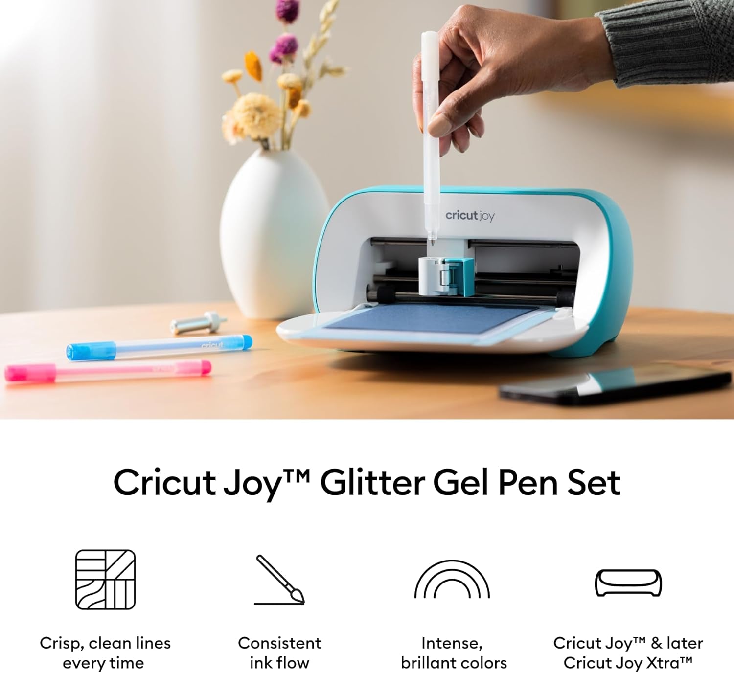 Cricut Joy™ Glitter Gel Pen 0.8 Mm, Rainbow Sampler (12 Ct)
