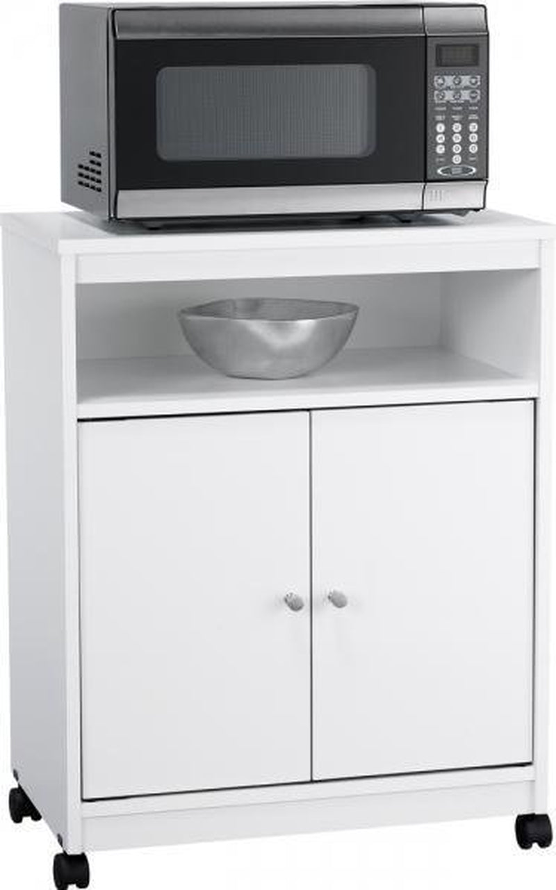 Landry Kitchen Microwave Cart, White