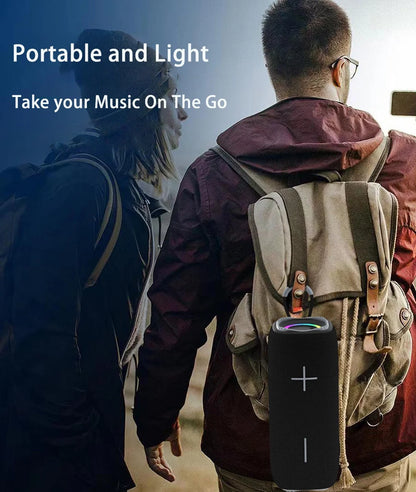 Portable Bluetooth Speakers,Wireless Speaker with Loud Stereo Sound,Bluetooth 5.3, RGB Lights, Dual Pairing for Home, Outdoor, Party,Gift Ideas