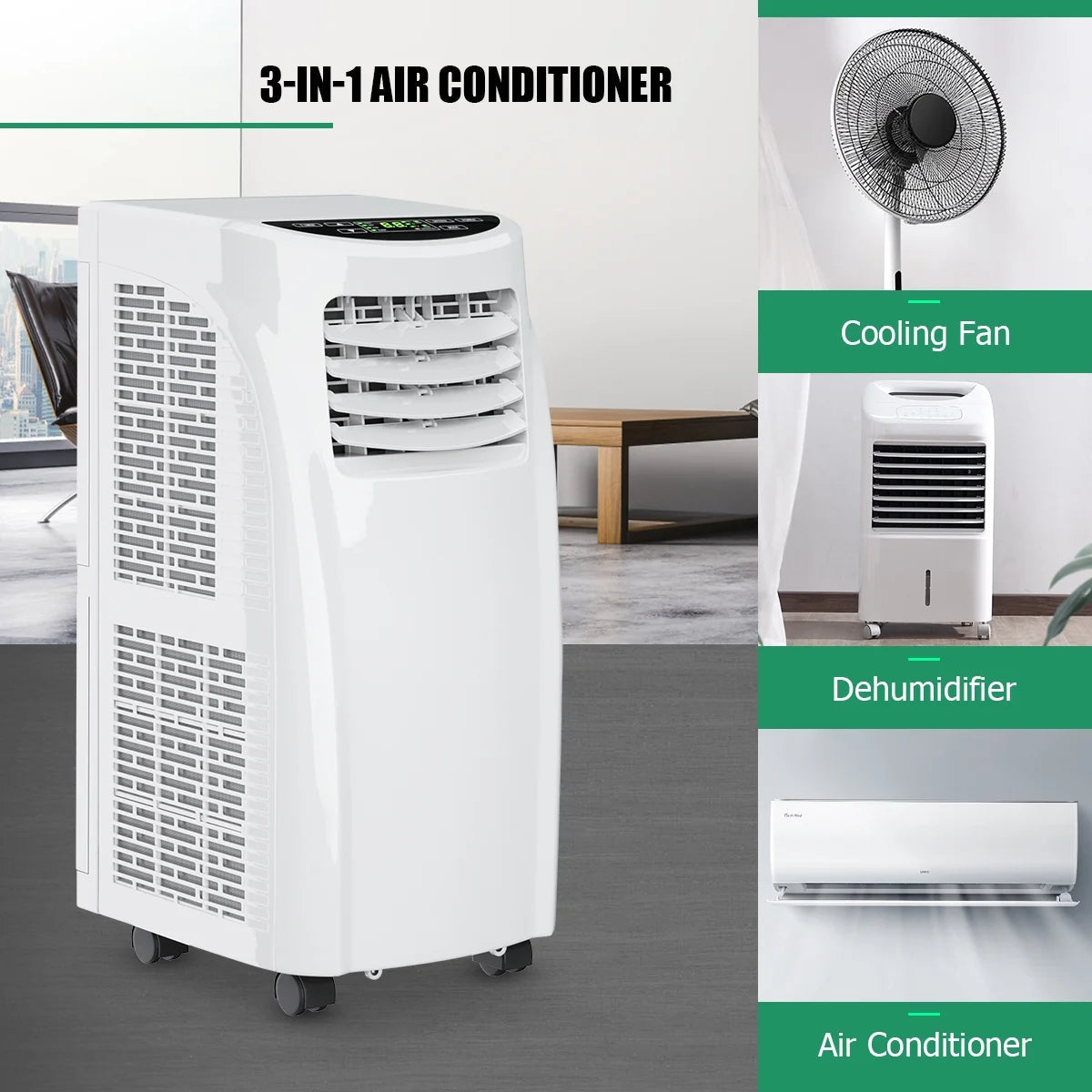 Portable Air Conditioner 5500 BTU (8000BTU ASHRAE) Dehumidifier