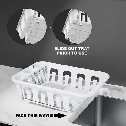 2-Piece Plastic Sink Set with Slide-Out Drip Tray (Multiple Colors)