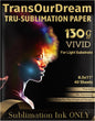 Transourdream 130G Sublimation Paper 8.5 X 11 Inch - 40 Sheets for Inkjet Printer and Sublimation Ink, Sublimation Transfer Paper for T-Shirts, Mugs and Sublimation Blanks