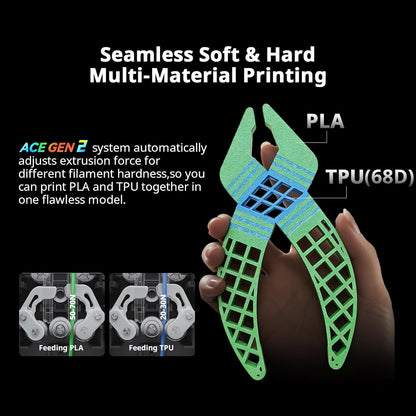 Anycubic Kobra X Multicolor 3D Printer, 2X Faster & Easy One-Click Printing, 600Mm/S High Speed 3D Printers for Beginners & Kids, 4-Color Built-In, 260X260X260M³, Easy to Use FDM 3D Printer