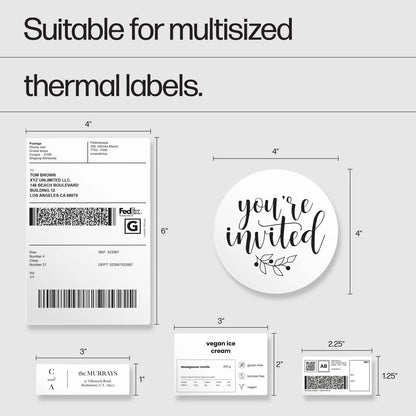 KE100 4X6 Thermal Label Printer, Compact and High-Speed - 203 DPI