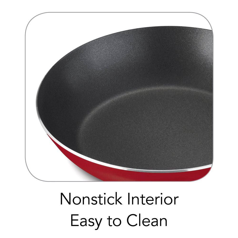 9-Piece Non-Stick Cookware Set, Red