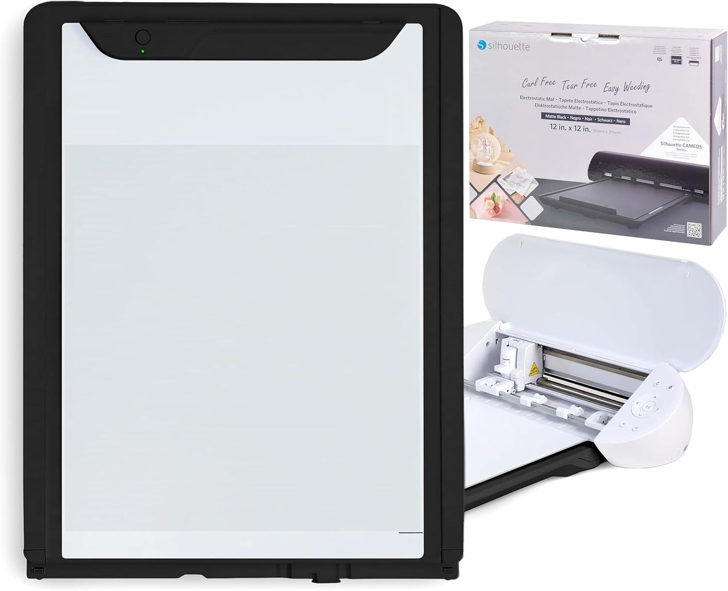 Silhouette Electrostatic Cutting Mat for Use with Cameo 5 and Cameo 5 plus Models - 12 X 12 (Matte Black)