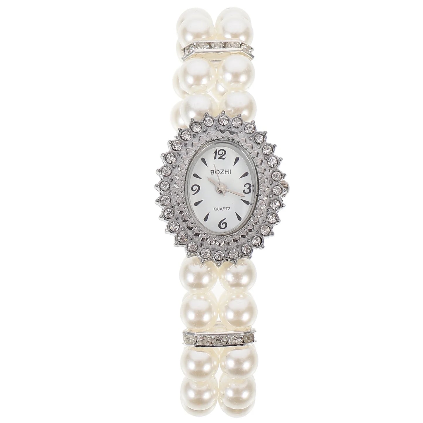 Elegant Women'S Beaded round Watch Stylish Timekeeping Accessory for Everyday Wear