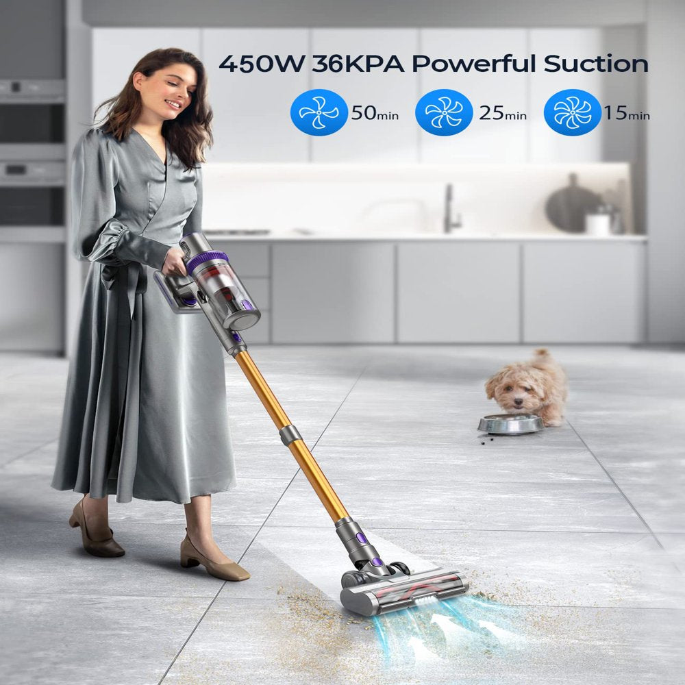 [High-End] Cordless Stick Vacuum Cleaner Lightweight for Carpet Floor Pet Hair