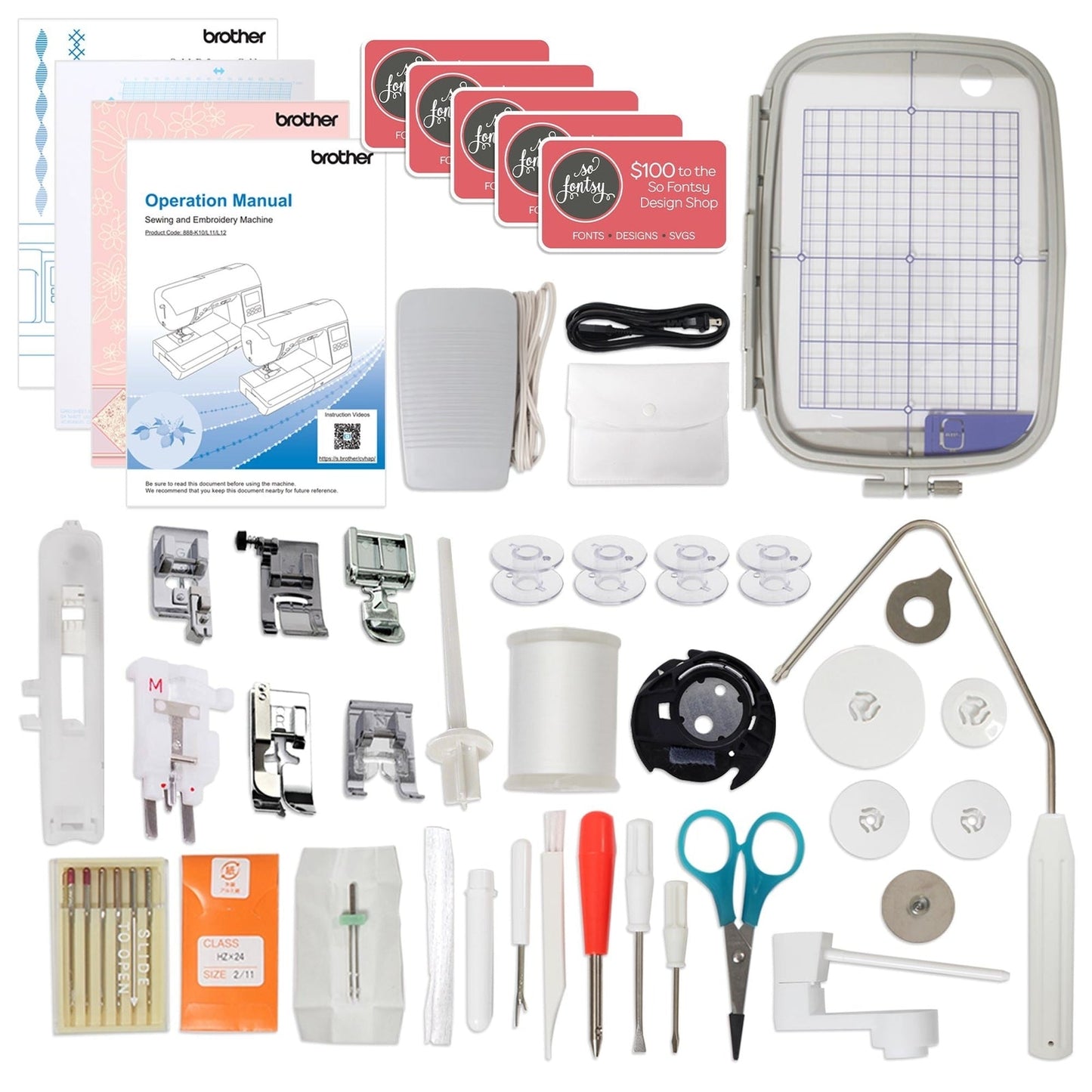 Brother SE2000 Embroidery & Sewing Machine Bundle W/ Silhouette Cameo 5 Alpha