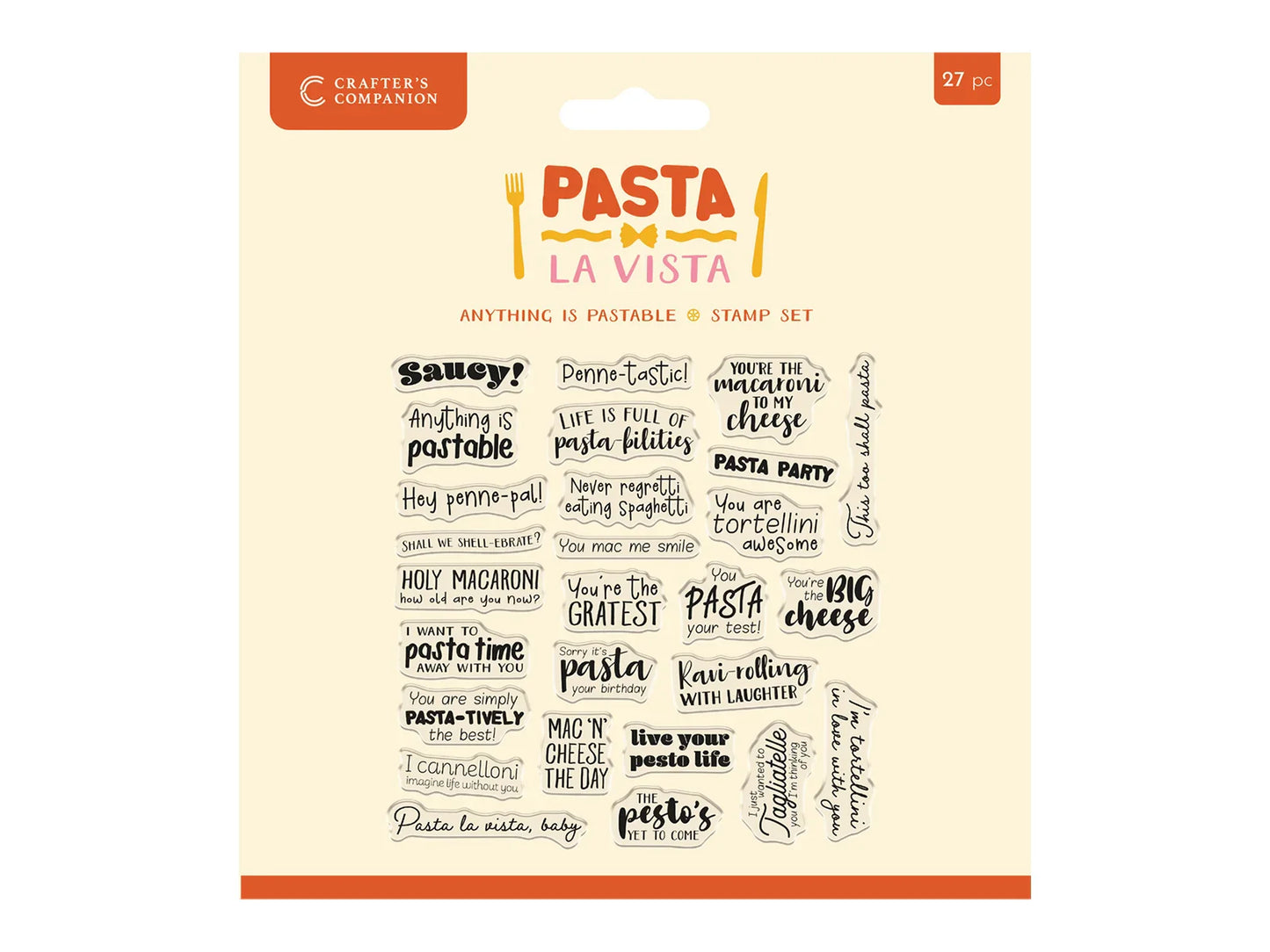 Crafter’S Companion Pasta La Vista Photopolymer Stamp - Anything Is Pastable