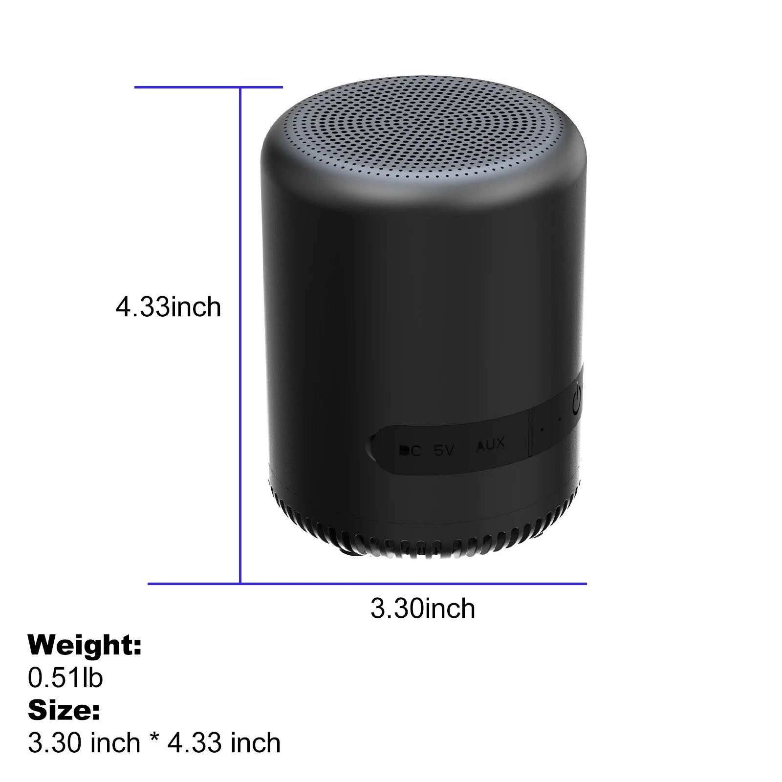 Portable Bluetooth Speaker with Deep Bass, IPX5 Waterproof Wireless Speaker, TWS Pairing, 16W Loud Sound for Outdoor, Home, Party, Beach, Travel, Gift