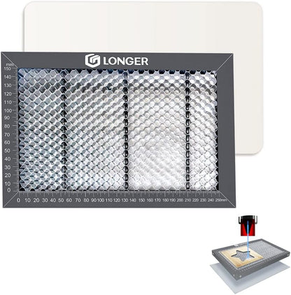 Longer Honeycomb Working Table, Soulmate for Engraver, Honeycomb Working Panel Set for RAY5, Fast Heat Dissipation and Desktop-Protecting, Compatible with All Laser Engraver Machine,11.8"X 7.8"X 0.86"