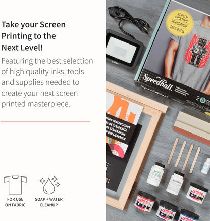 Speedball Advanced All-In-One Screen Printing Kit, Includes LED UV Exposure Lamp