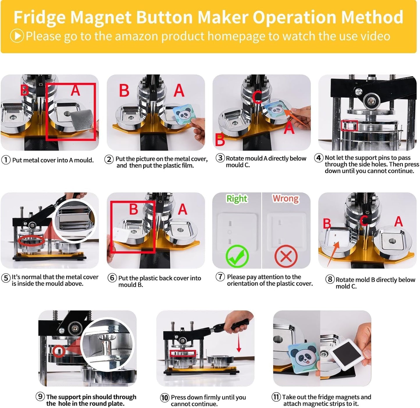 Magnet Maker Machine, 2X2 in DIY Photo Magnet Making Machine with Heavy-Duty Paper Cutter +200 Sets Supplies + 100Pcs Photo Paper