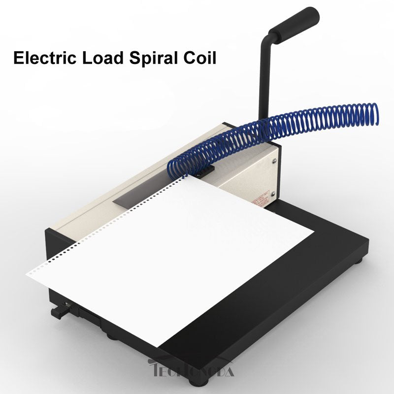 Metal Based Spiral Coil Binding Machine Binder Electric Inserter with Spiral Cutter Calendar Notebook Maker