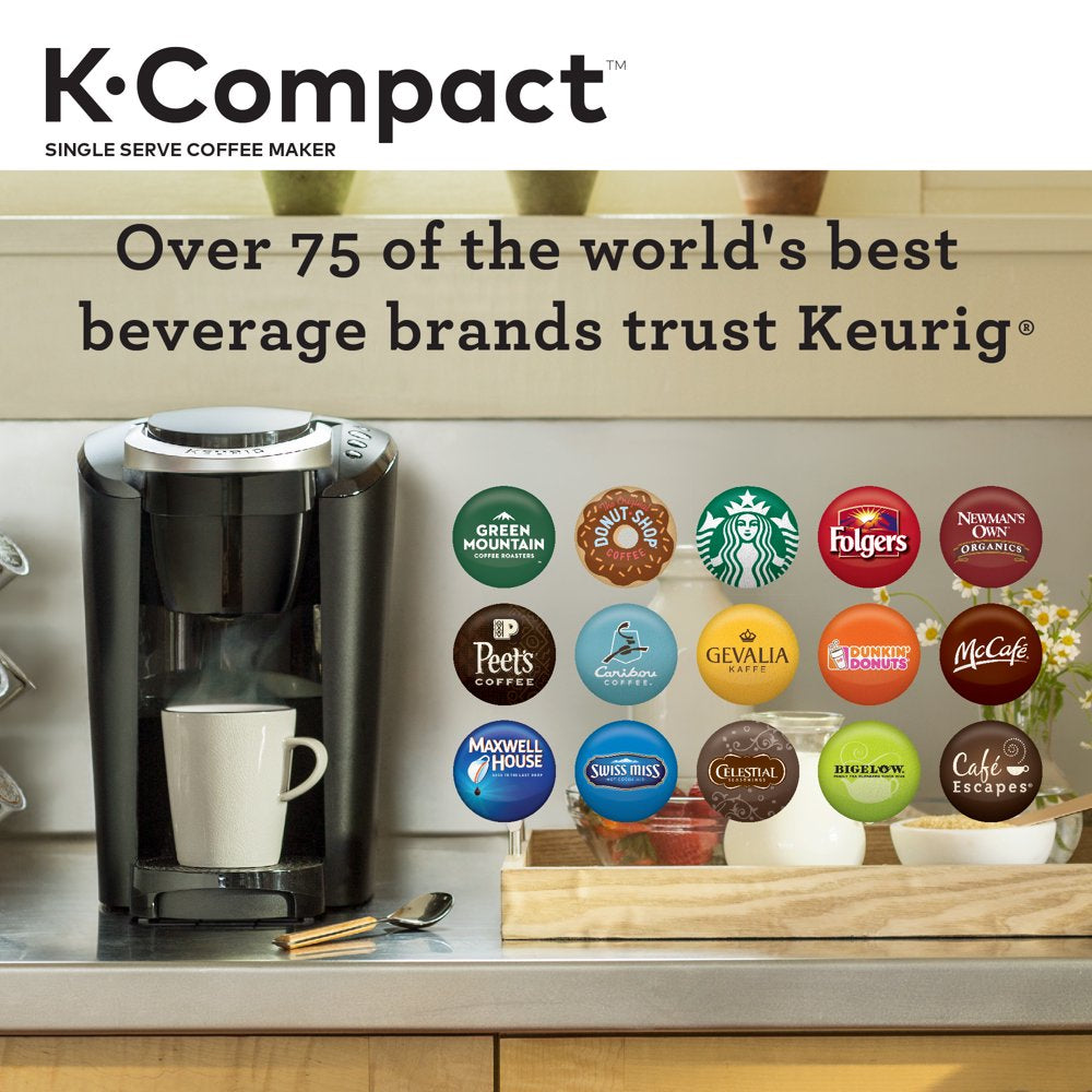 K-Compact Single-Serve K-Cup Pod Coffee Maker, Black