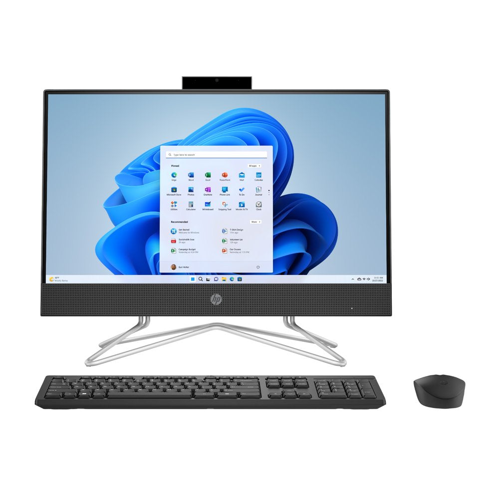 21.5" All-In-One PC, Intel Pentium Silver, 8GB Memory, 128GB SSD, Windows 11 Home S Mode, Black 22-Dd0153W