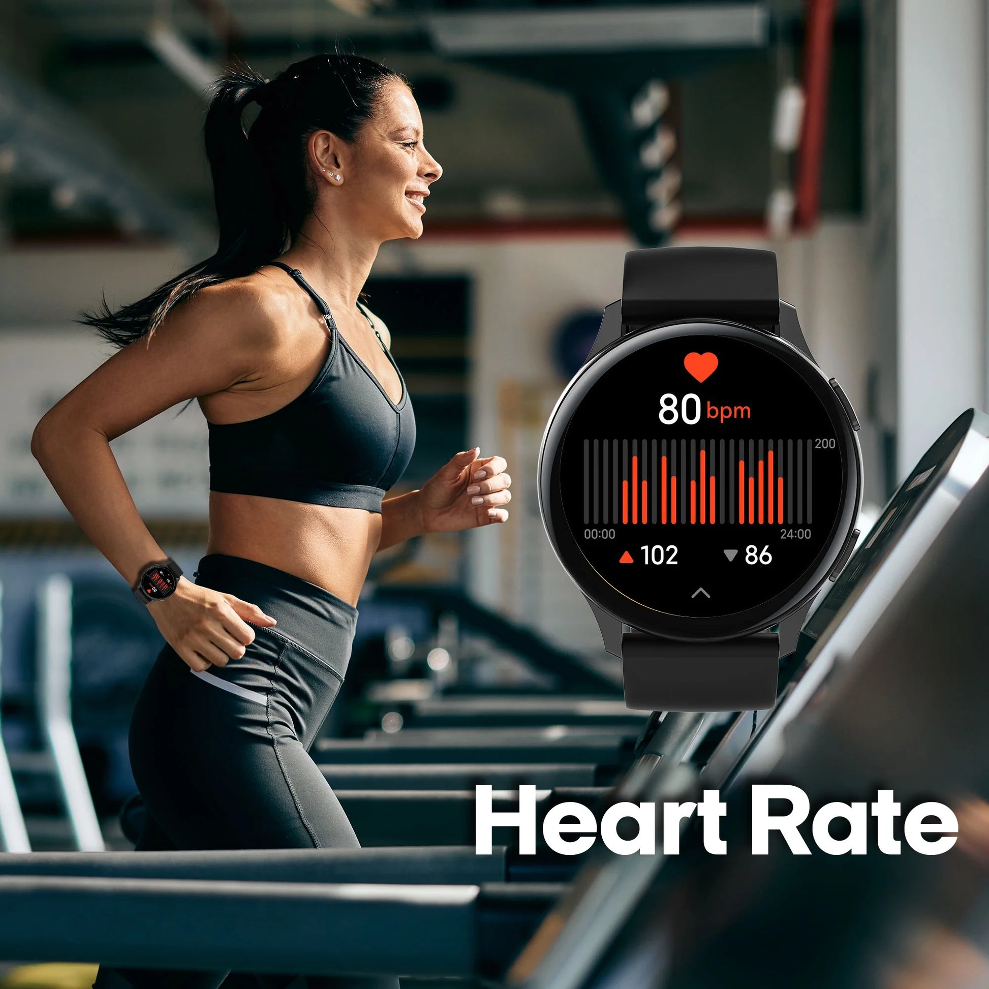 Callie Smartwatch with 1.43" AMOLED Display, Call Functionality, Heart Rate Monitor, IP68 Waterproof, 100 Workout Modes, Compatible with Iphone and Android