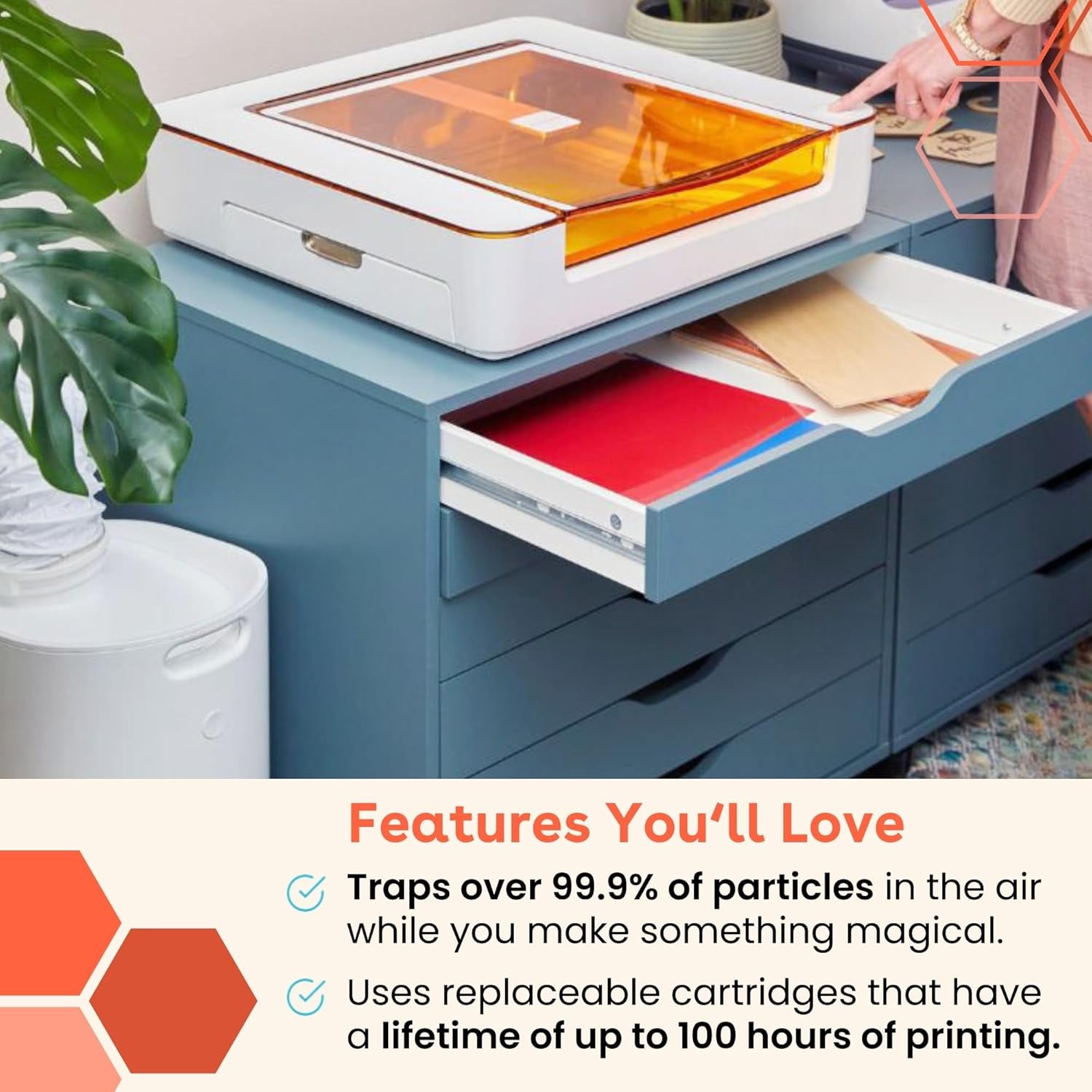 Craft Laser Filter - Compatible with Aura and Spark - with Activated Carbon Filters - No Need to Window Vent - Excellent Laser Engraver Filtration