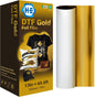 H-E DTF Foil Film 13In X 65.6Ft Gold Foil DTF Transfer Film, Cold Peel Gold/Silver Foil DTF Transfer Film (G Old)