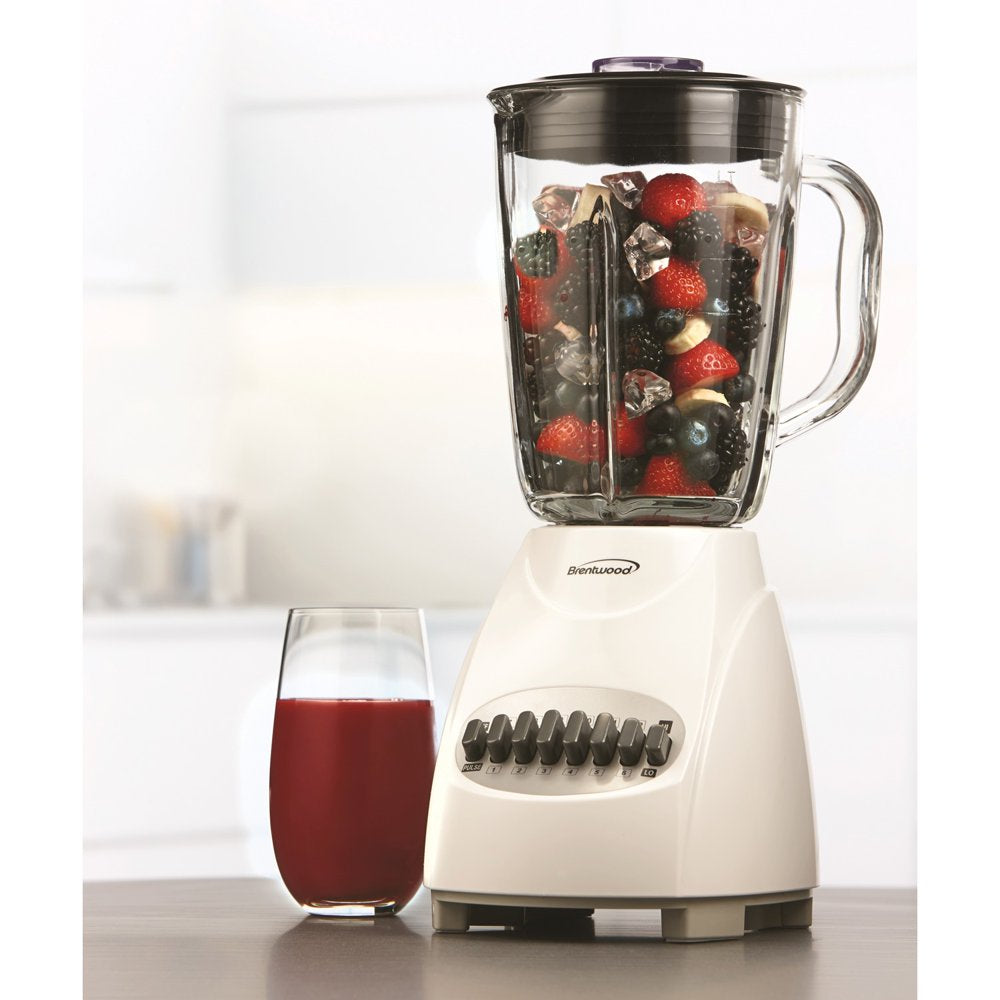 JB-920W 12-Speed plus Pulse Blender with Glass Jar, White