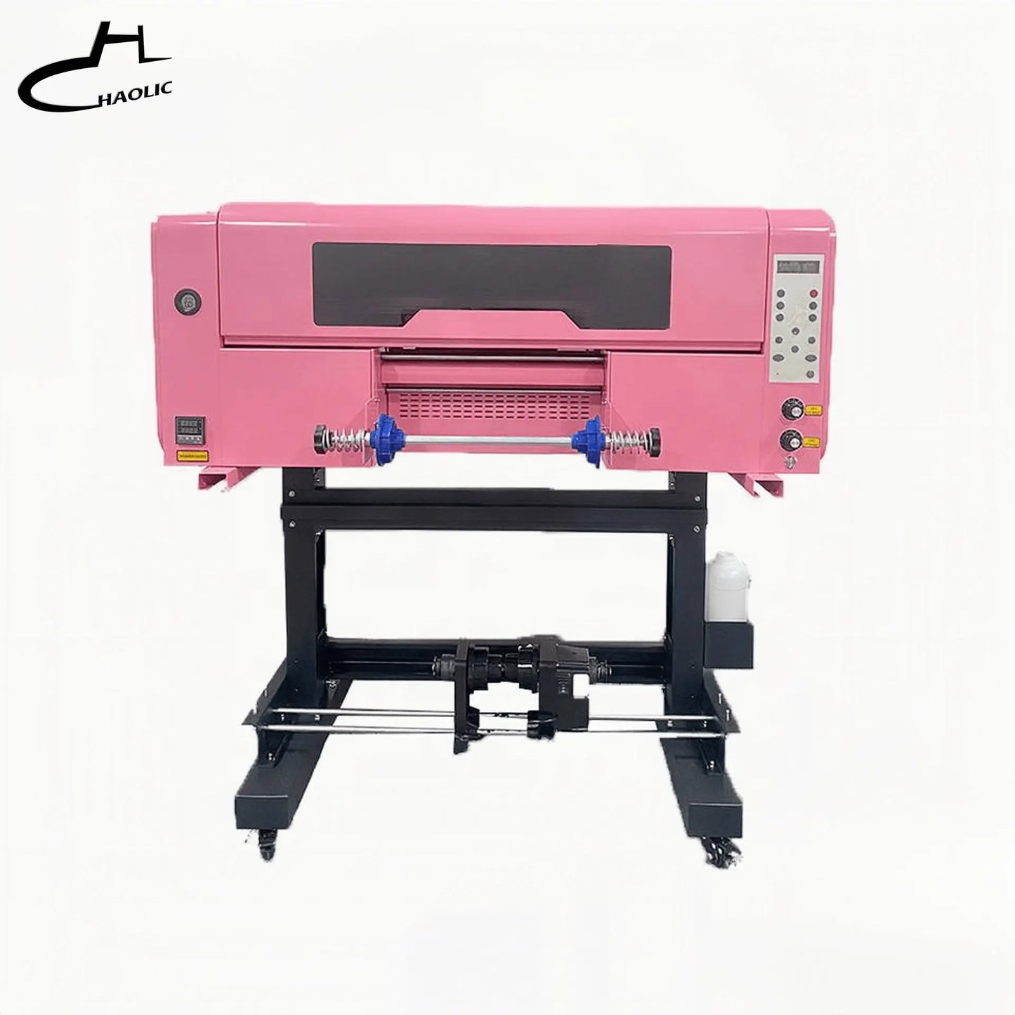 Haolic Pink UV DTF Printer with Dual XP600 Heads & Laminator 2 in 1