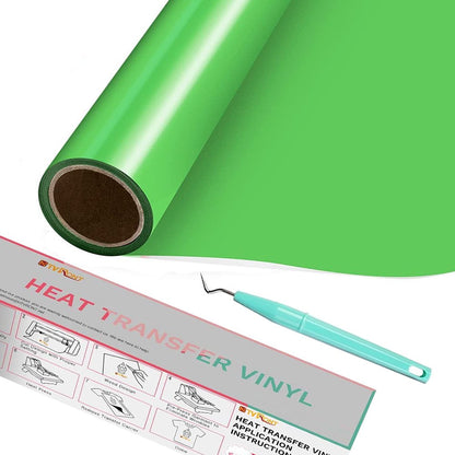 12" X 25FT Fruit Green HTV Vinyl Iron on Heat Transfer Vinyl for Cricut & All Cutter Machine