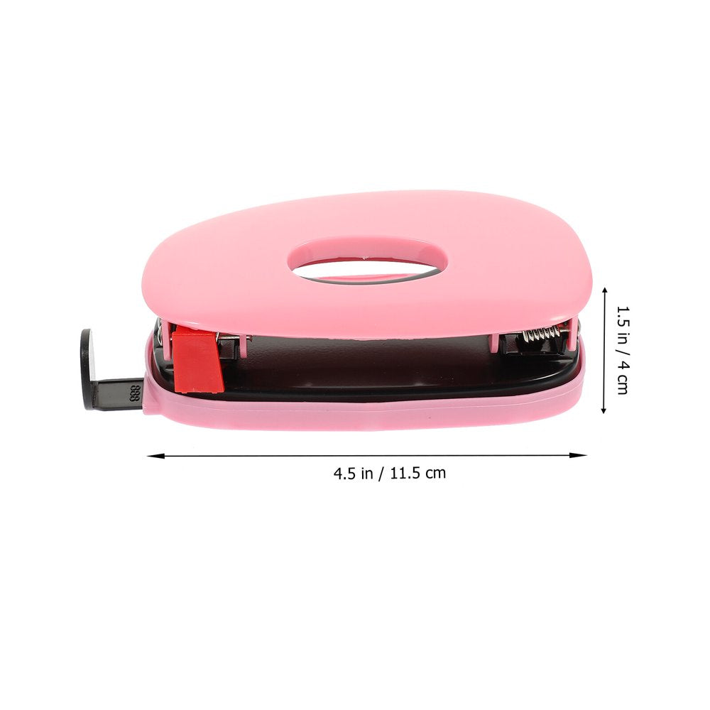 3 Count Double Hole Punch Puncher Manual Loose Leaf A4 Binder Metal Pink Book Binding Machines Office