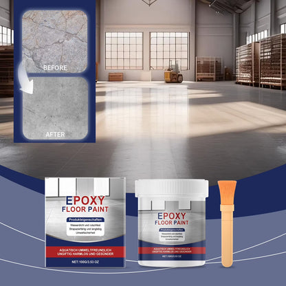 Waterproof Epoxy Floor Coating, High-Gloss Ceramic Tile Effect Floor Paint, Water-Based Non-Slip Garage Floor Coating, Long-Lasting Wear-Resistant Epoxy Sealer for Concrete Basement Garage