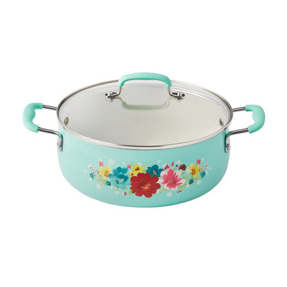 Classic Ceramic Breezy Blossom Cookware Set, 12 Piece Set