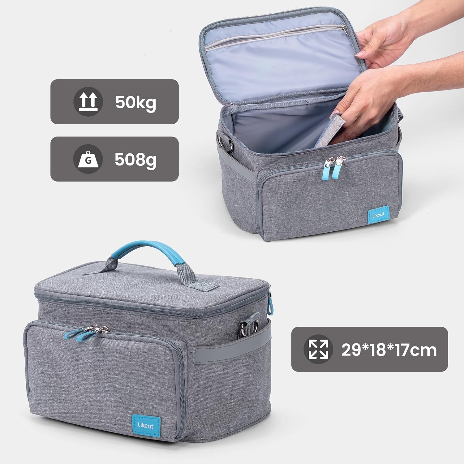 Tote Carrying Case Bag for Glee S501 Vinyl Cutting Machine - Protable Travel Storage Bag Compatible with Cricut Joy, Accessories and Suppliers, Grey