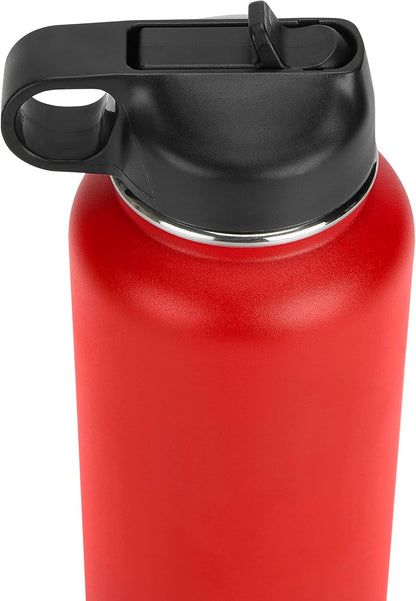 Makerflo 32 Oz Red Hydro Powder Coated Tumbler - 1 Pack Sipper Water Bottle | Craft-Ready for DIY Gifts & Personalization (Laser Engravable, UV DTF, Epoxy, Vinyl) - Not for Sublimation and DTF
