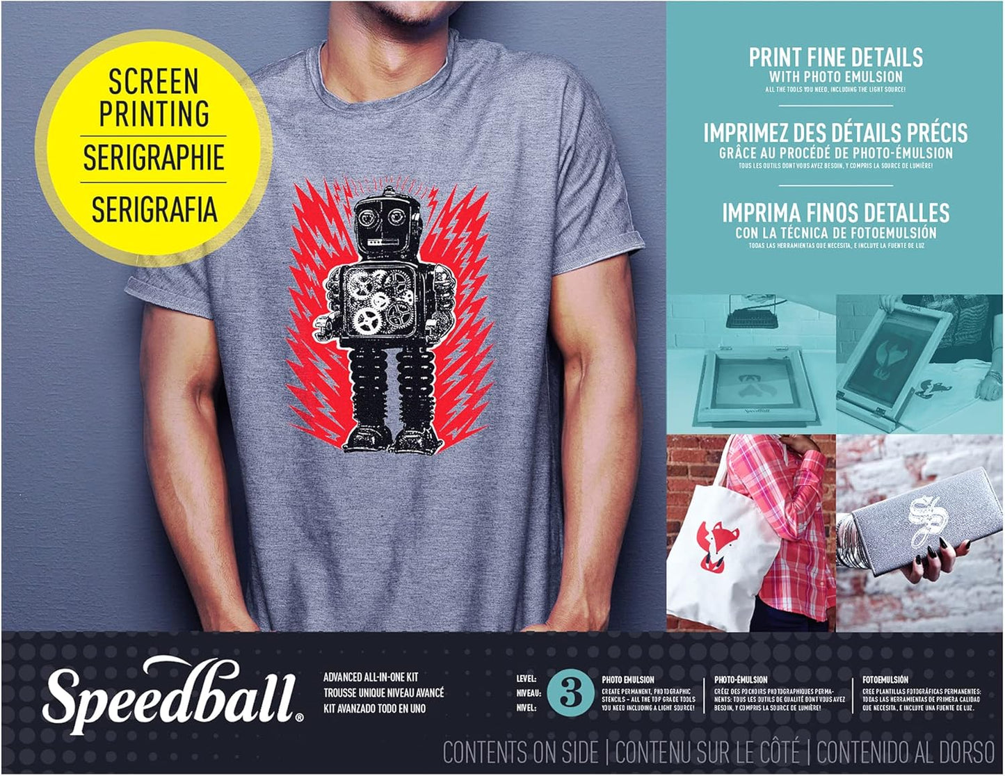 Speedball Advanced All-In-One Screen Printing Kit, Includes LED UV Exposure Lamp