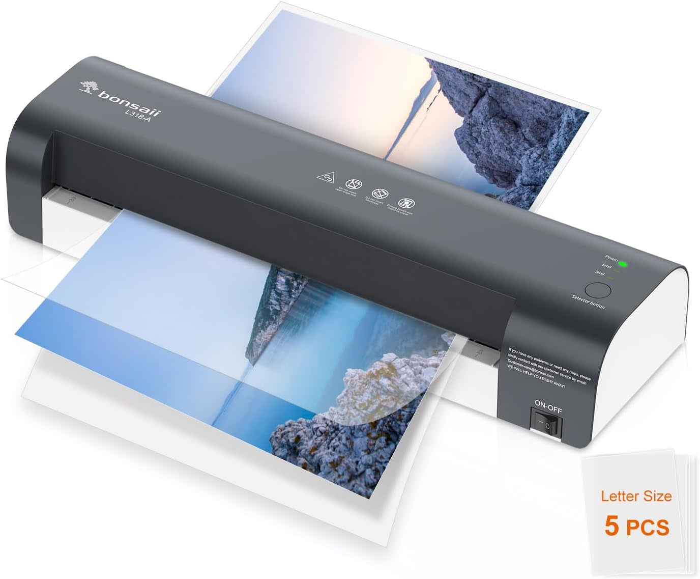 Bonsaii 13 Inch Thermal Laminator Machine, Upgraded Jam-Free Laminating | 3-Mode Heat for 3Mil/5Mil/Photo, 4-Min Fast Preheat, Fits 11X17/Letter/Legal, for Teachers/Office/Classroom
