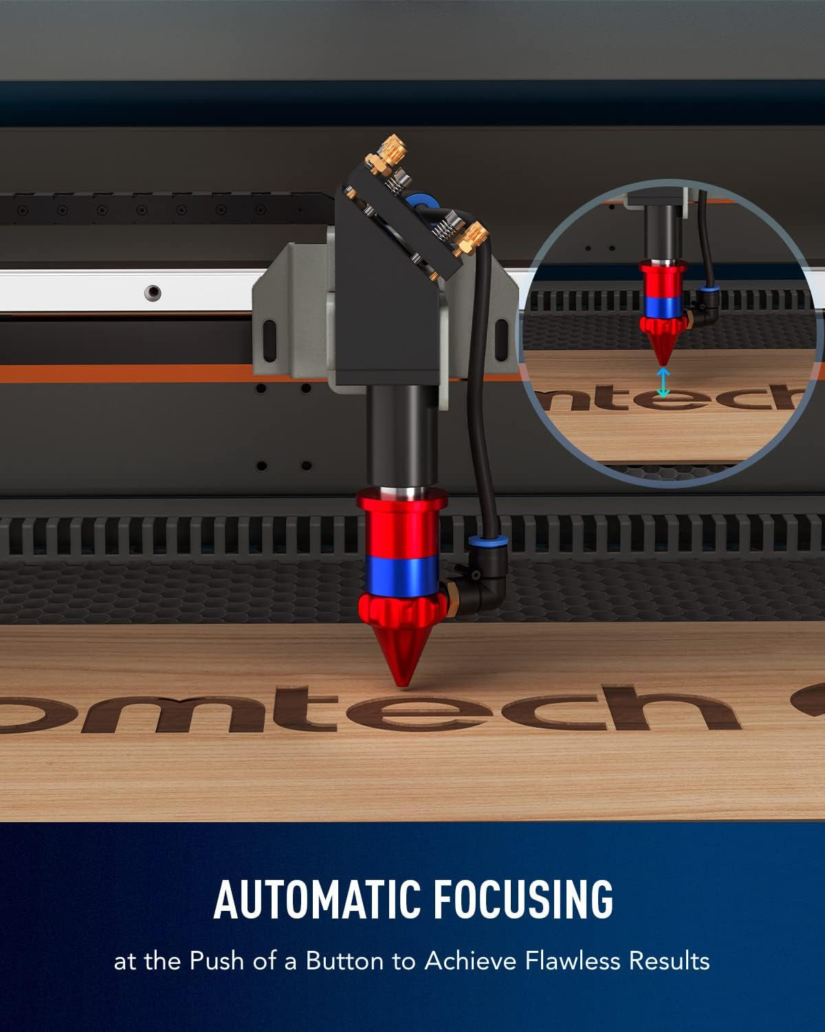 Omtech 60W CO2 Laser Engraver with Lightburn & Water Chiller, 20"X28" Laser Engraving Cutting Machine with Autofocus Autolift 4 Way Pass Air Assist, Commercial Laser Cutter for Wood Glass Acrylic More